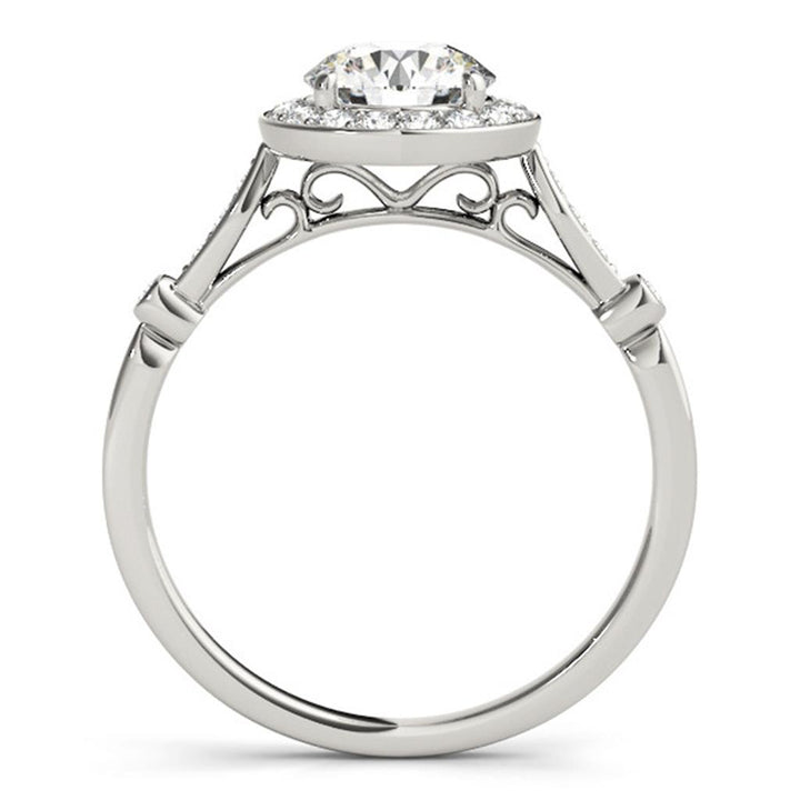 Classic Style Diamond Engagement Ring 14 Karat Gold White 
(Center Stone Not Included)