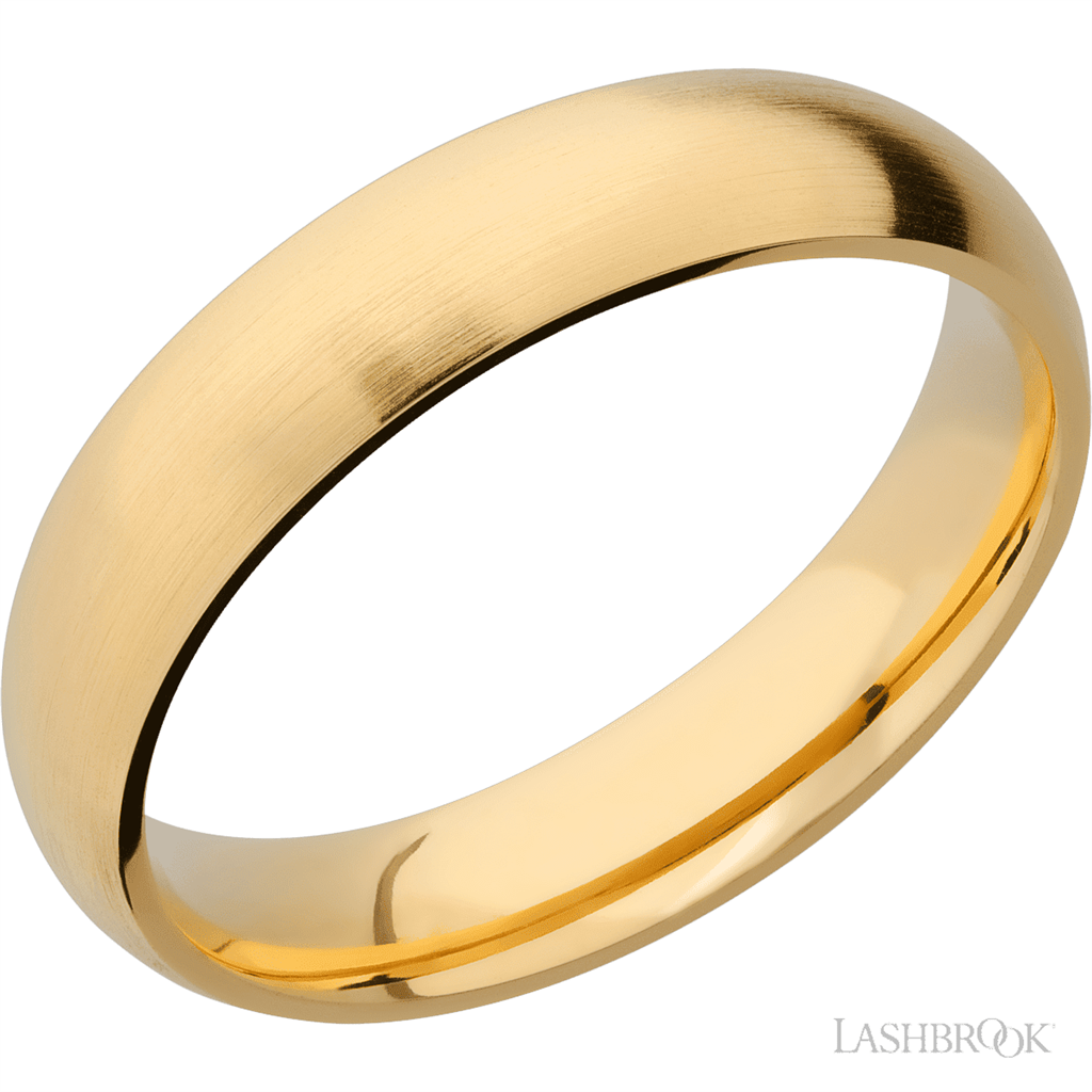 Straight Solid Style Wedding Band 14 KT Yellow 5mm wide size 10