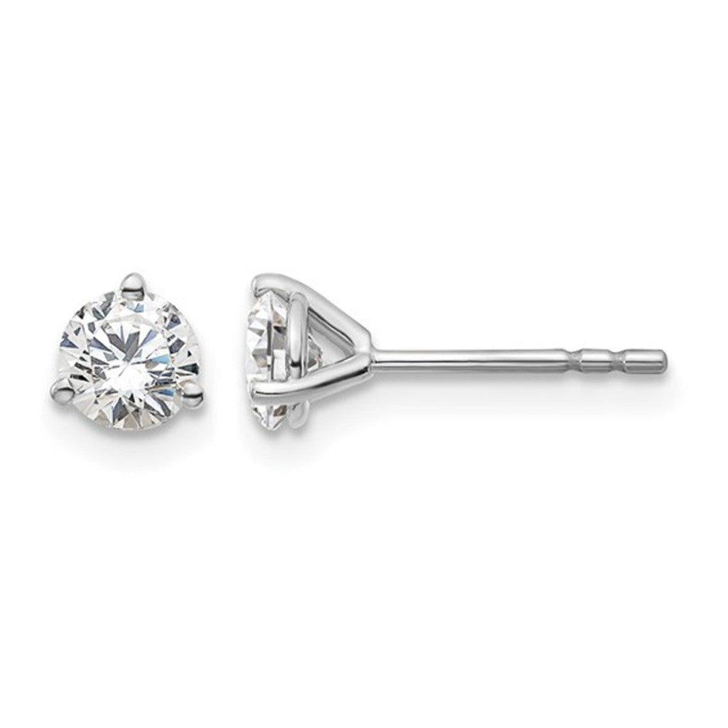 Lab Diamonds Studs Earrings 14 Karat White 0.66 Carat Total Weight