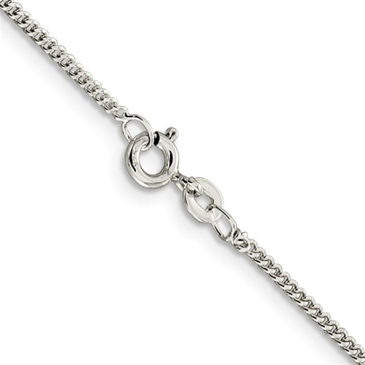 White Sterling Silver 1.5 MM Curb Chain 16" Long