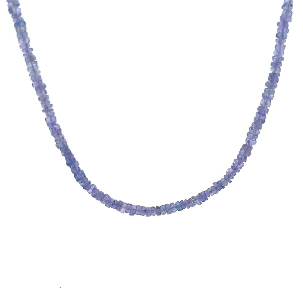 Tanzanite Strand Necklace With a .925 Clasp 18" Long