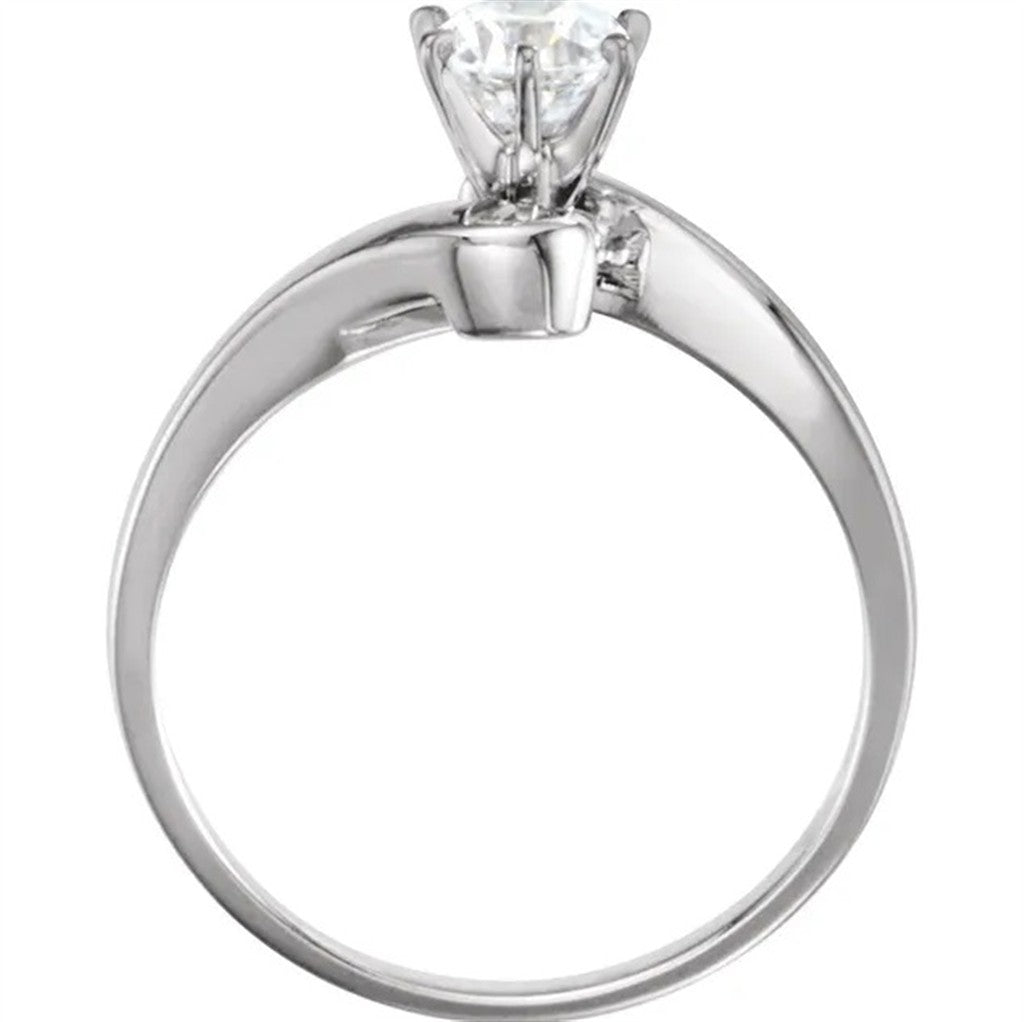Contemporary Style Diamond Engagement RingBase Metal Yellow