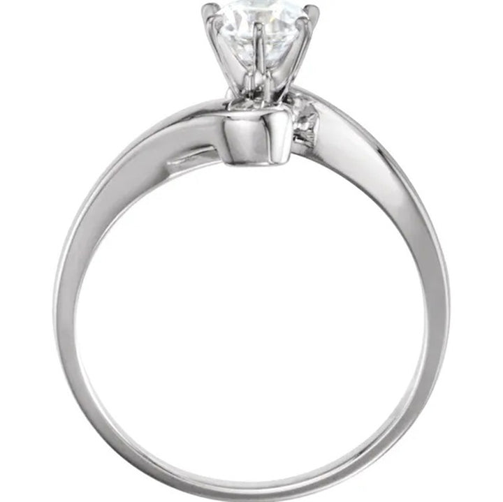 Contemporary Style Diamond Engagement RingBase Metal Yellow
