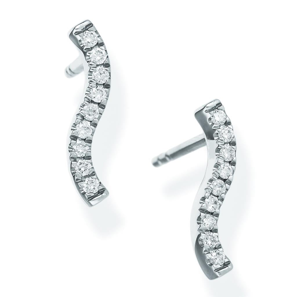 Diamonds Stud Earrings 14 KT White 0.10 Carat Total Weight