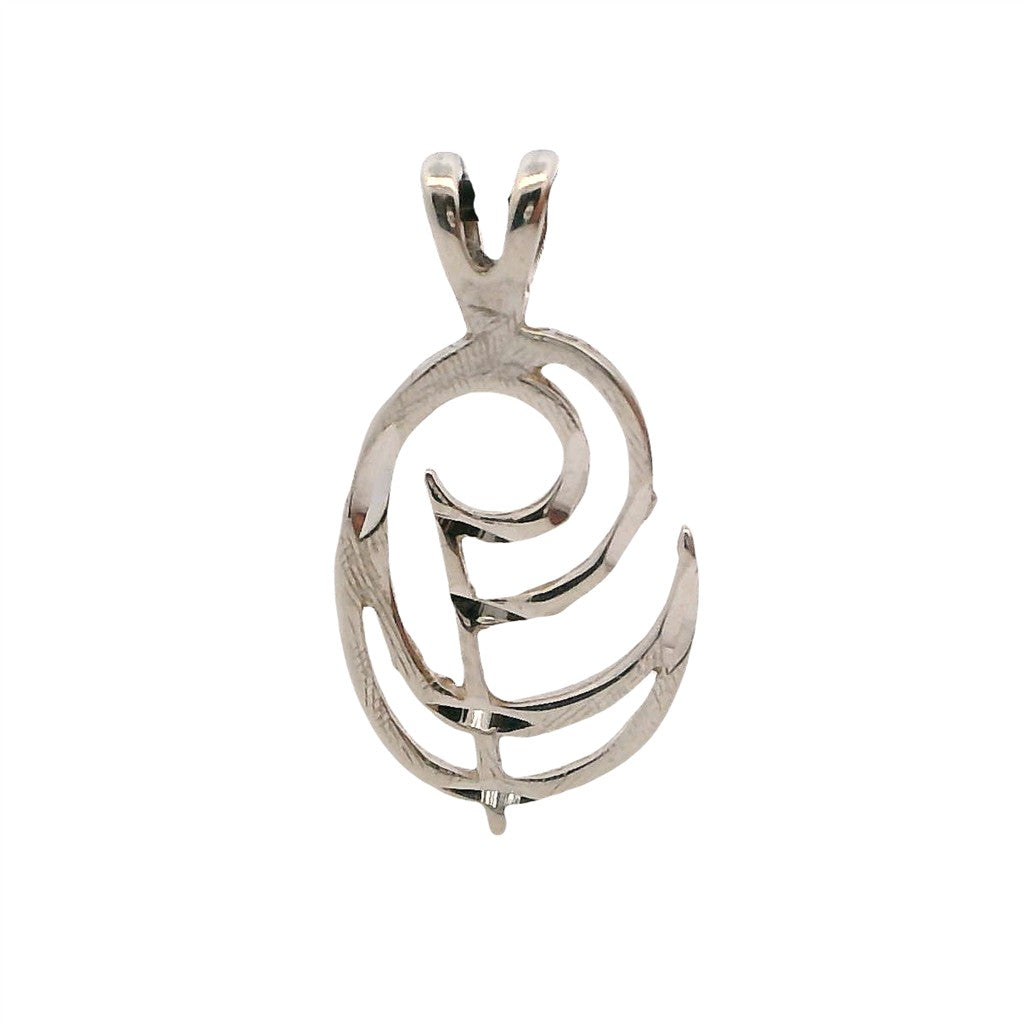 Drop Style Initial Pendant/ Charm Sterling Silver