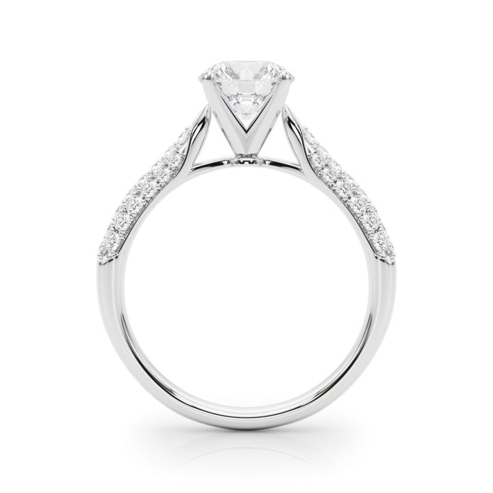Classic Style Diamond Engagement Ring 14 Karat Gold White 
(Center Stone Not Included)