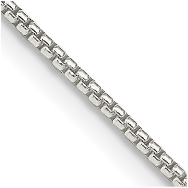 White Sterling Silver 1.25 MM Box Chain 18" Long