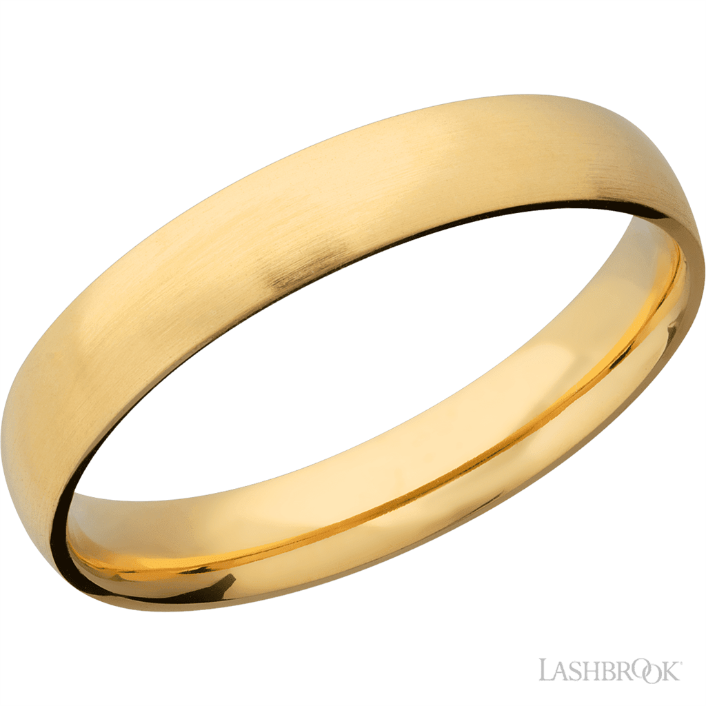 Straight Solid Style Wedding Band 14 Karat Gold Yellow 4mm wide size 10