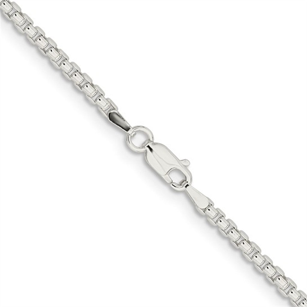 Sterling Silver 2.6 MM Box Chain 24" Long