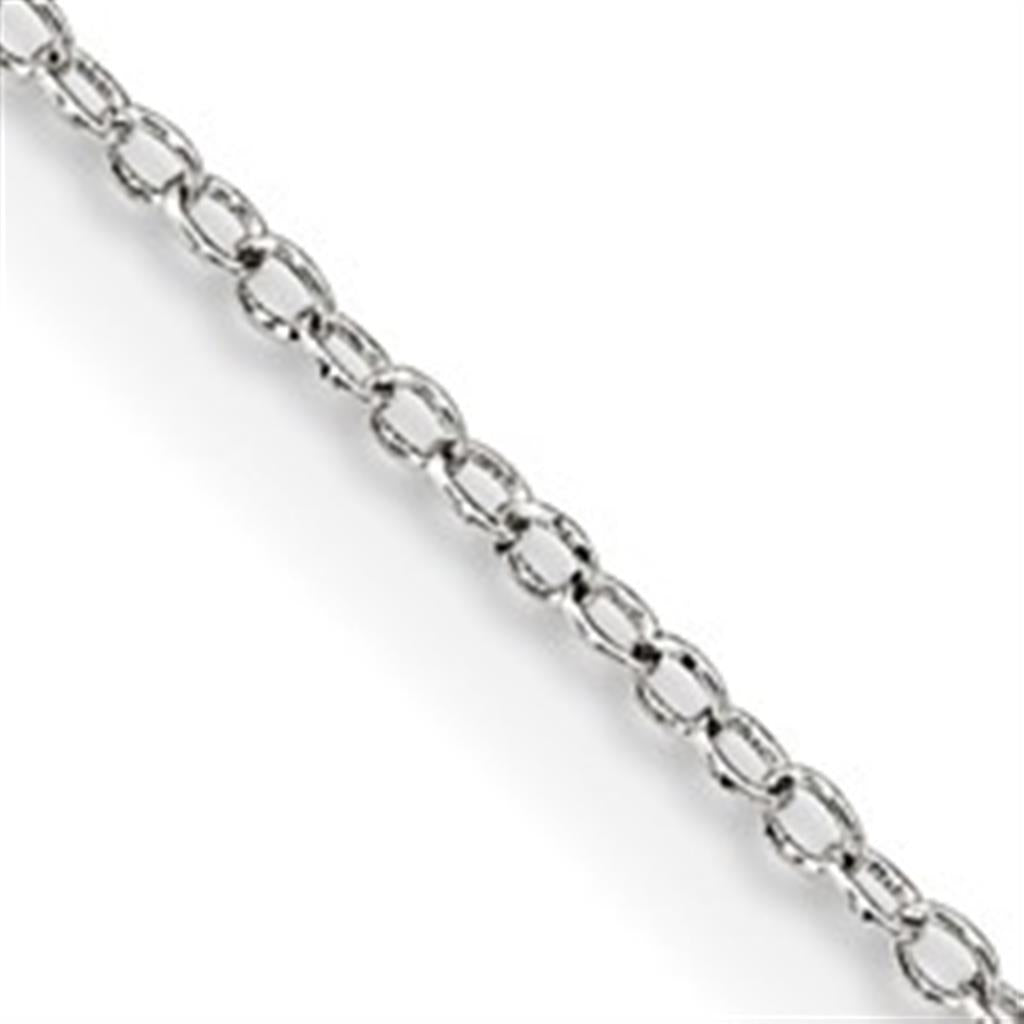 White .925 1 MM Cable Chain 16" Long