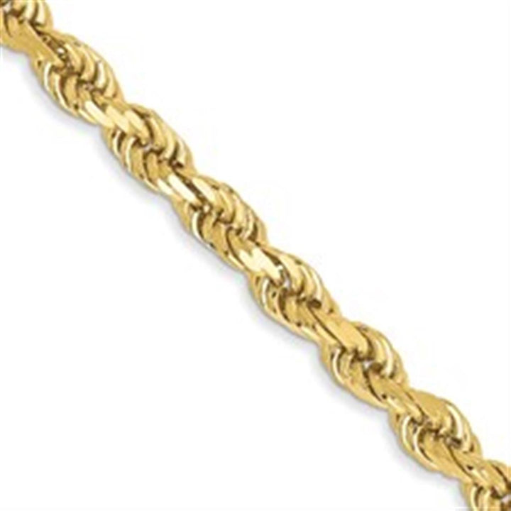 Rope Link Chain 10 Karat Gold Yellow 3 MM Wide 24' In Length