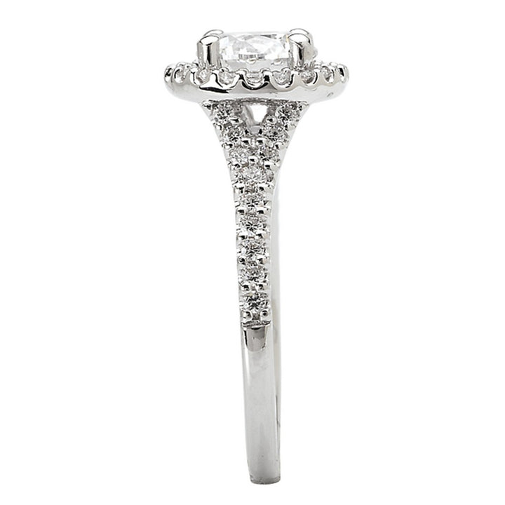 Halo Style Diamond Engagement Ring 14 Karat Gold White 
(Center Stone Not Included)