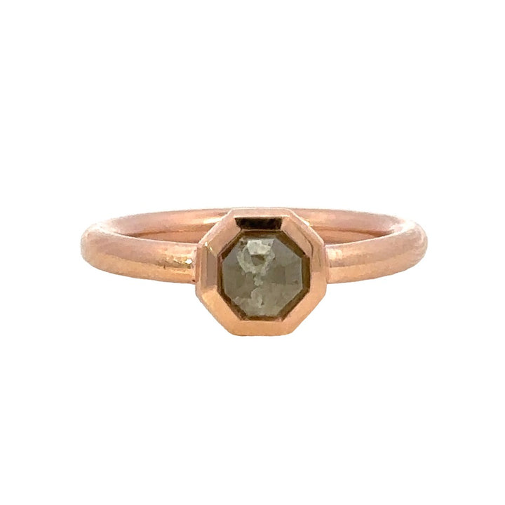 Solitare Style Diamond Engagement Ring14 Karat Gold Rose