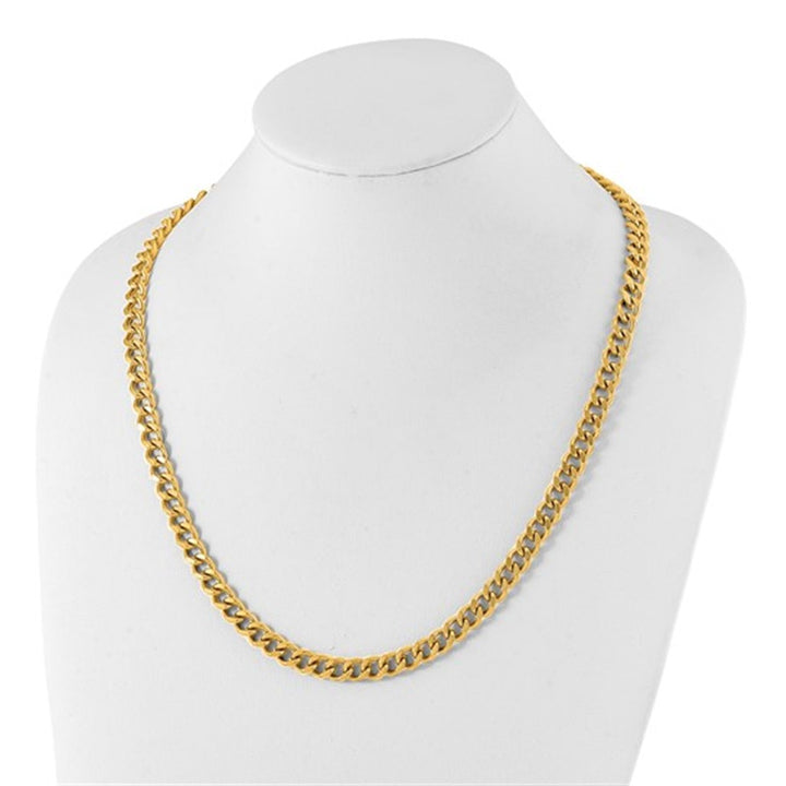 Yellow Stainless Steel 8 MM Cable Chain 24" Long