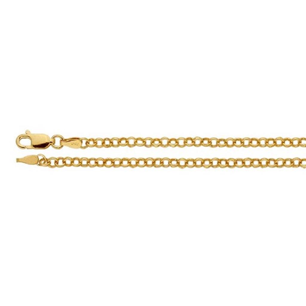 Yellow Gold Filled 3 MM Rolo Chain 24" Long