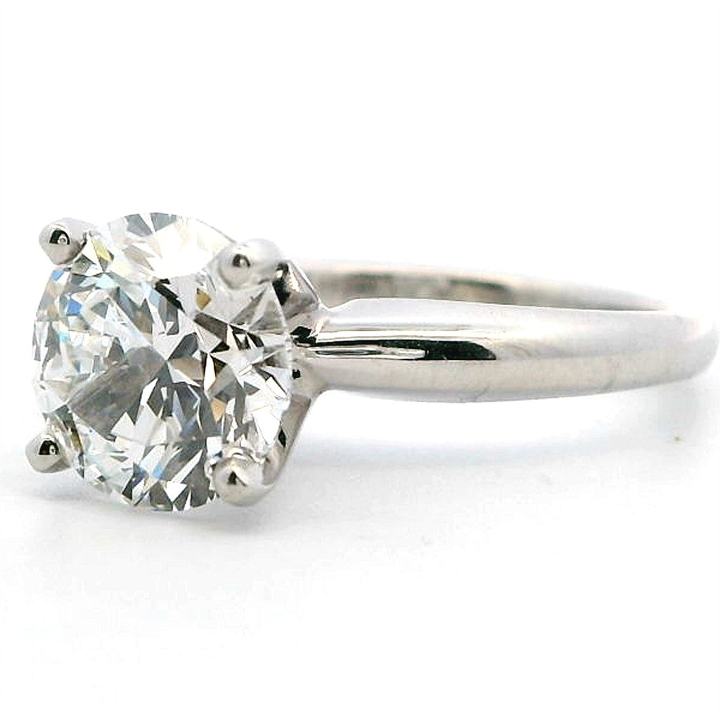 Tiffany Style Lab Diamond Engagement RingPlatinum White
