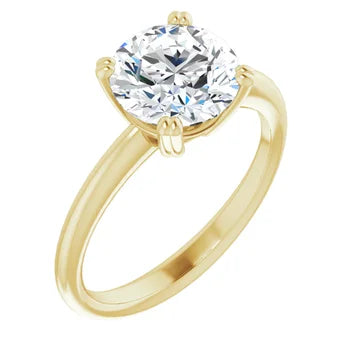 2.5CT Emerald Cut Diamond Solitaire 14KT Gold Ring (Center Stone Not Included)