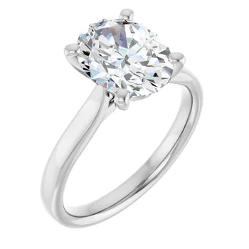 2.0CT Oval Diamond Solitaire 14KT Gold Ring (Center Stone Not Included)