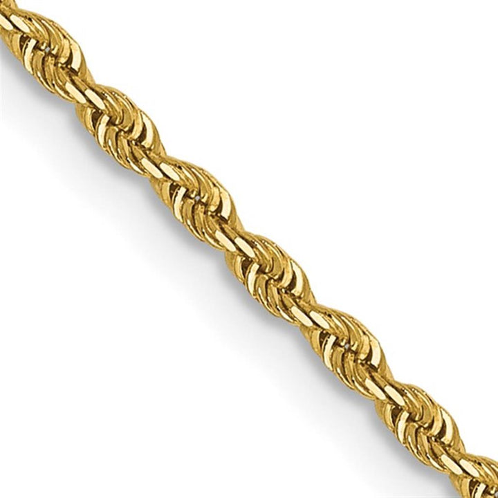 Rope Link Chain 14 KT Yellow 1.3 MM Wide 16' In Length