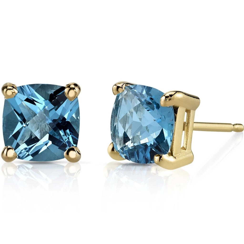 Precious Metal Earrings With Colored Stones