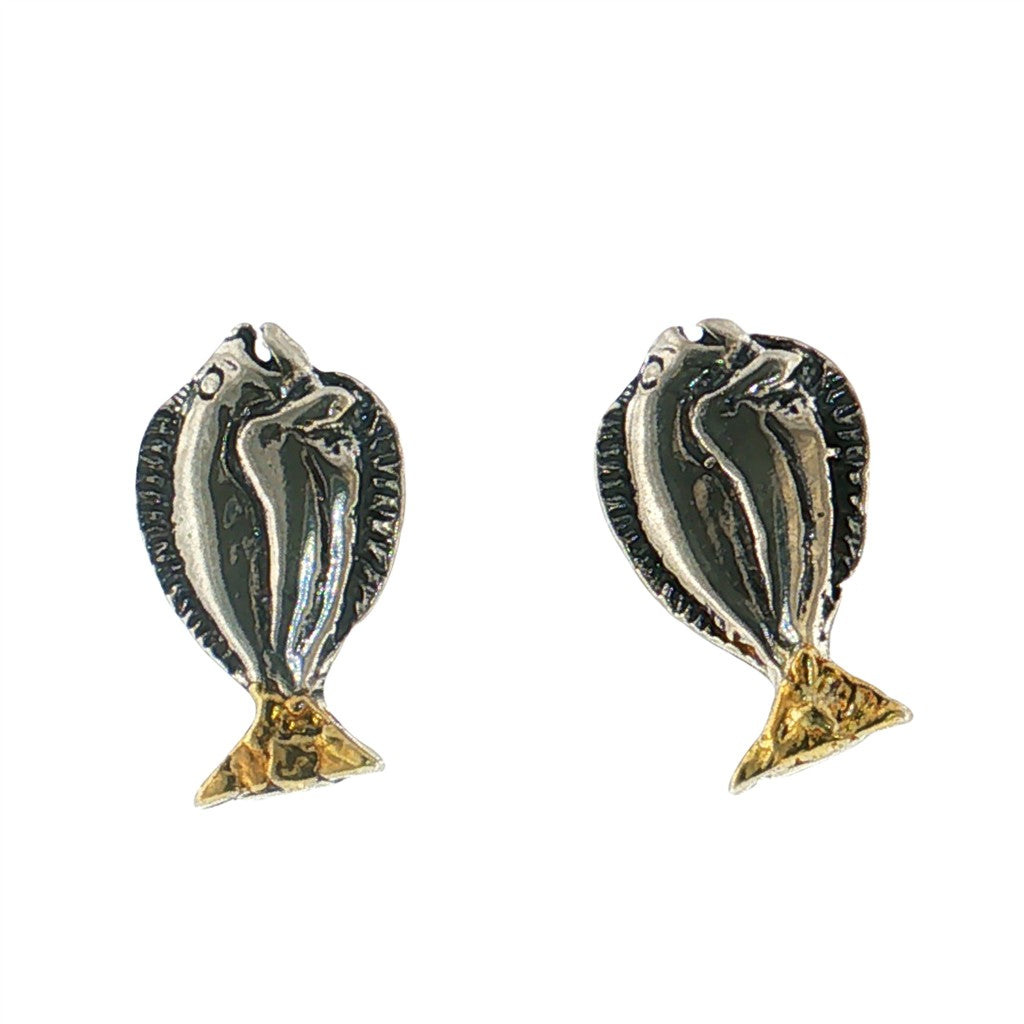 Sterling Silver Earrings Accented with Alaskan Gold Nuggets