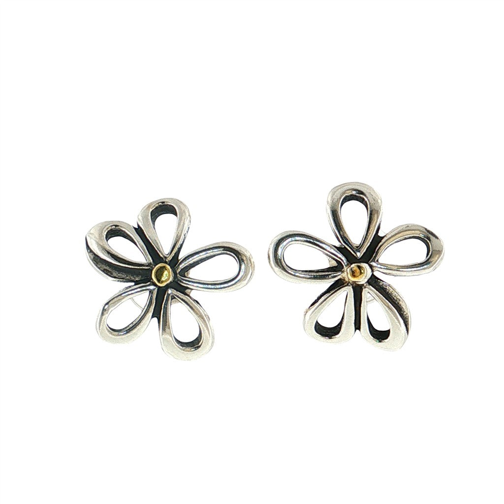 Sterling Silver Earrings Accented with Alaskan Gold Nuggets