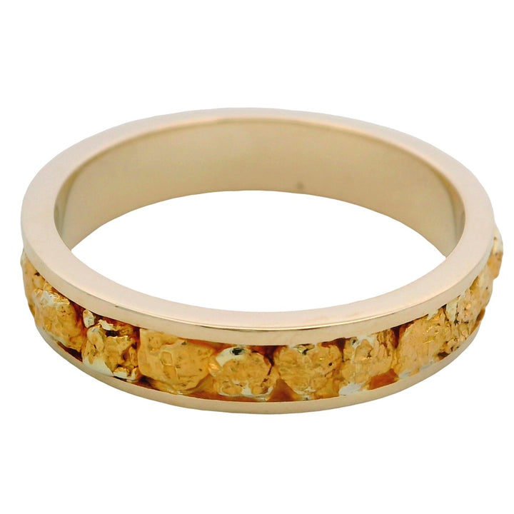 Womans Gold Nugget Wedding Band