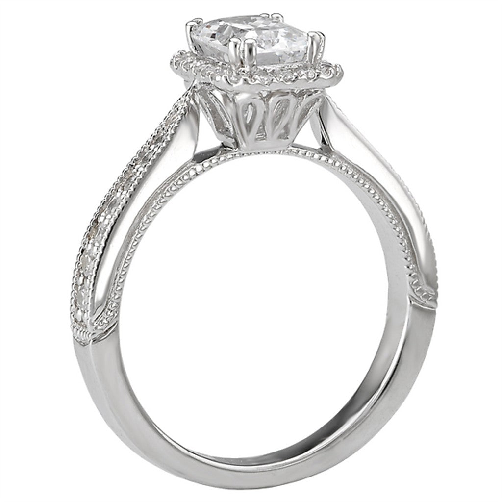 Halo Style Diamond Engagement Ring 14 Karat Gold White 
(Center Stone Not Included)