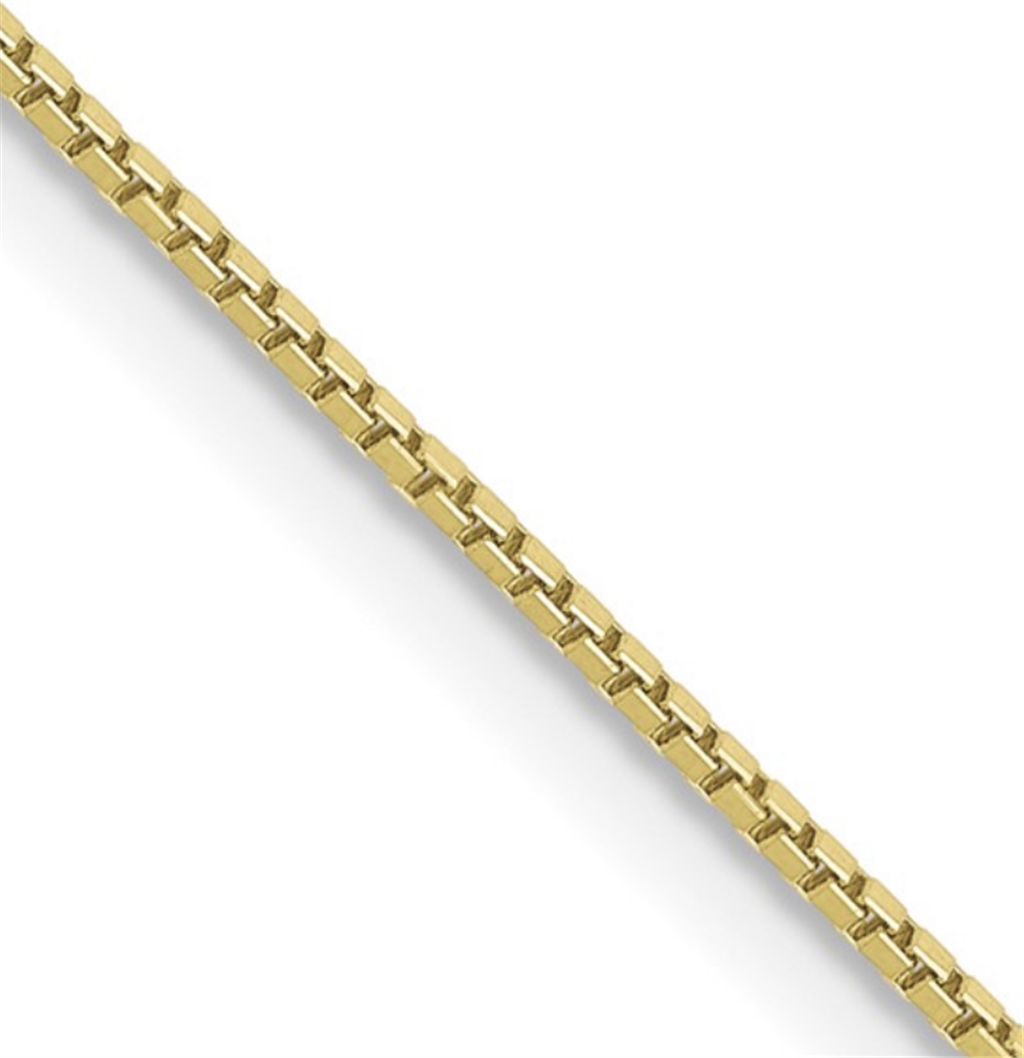 Box Link Chain 14 KT Yellow 1 MM Wide 18' In Length