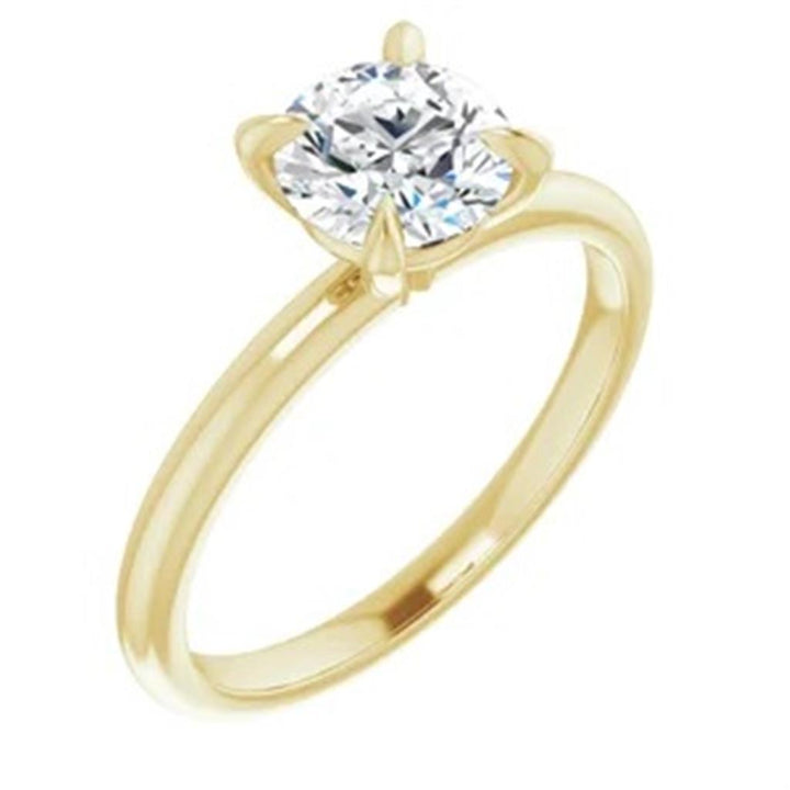 Solitare Style Diamond Engagement Ring Alloy White 
(Center Stone Not Included)