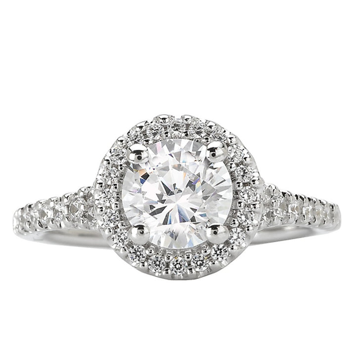 Halo Style Diamond Engagement Ring 14 Karat Gold White 
(Center Stone Not Included)