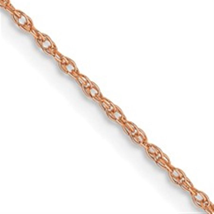 Loose Rope Link Chain 14 Karat Gold Rose 0.7 MM Wide 18' In Length