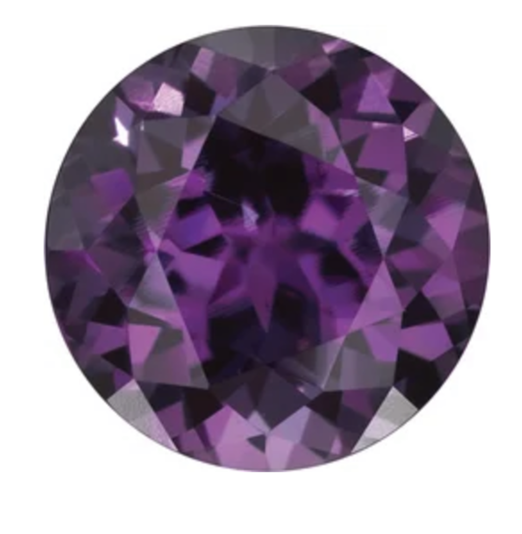 1.20 Carat Lab Grown Origin Round Shape Alexandrite PurpleColor