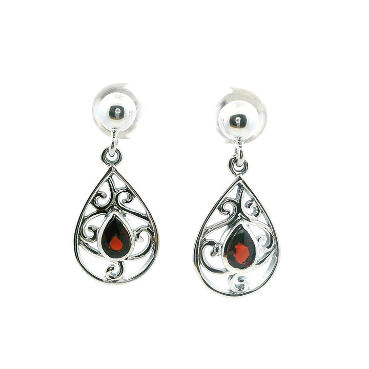 Dangle Earrings Silver Colored Stones