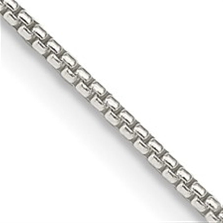 White Sterling Silver 1.25 MM Box Chain 20" Long