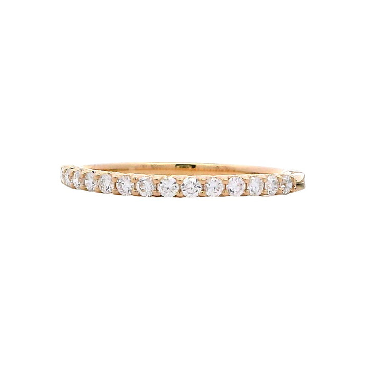 1/2 Anniversary Style Womens Wedding Band Lab Diamond 14 Karat Gold Yellow with Lab Diamonds size 6.5