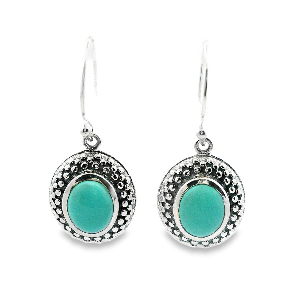 Dangle Earrings Silver Colored Stones