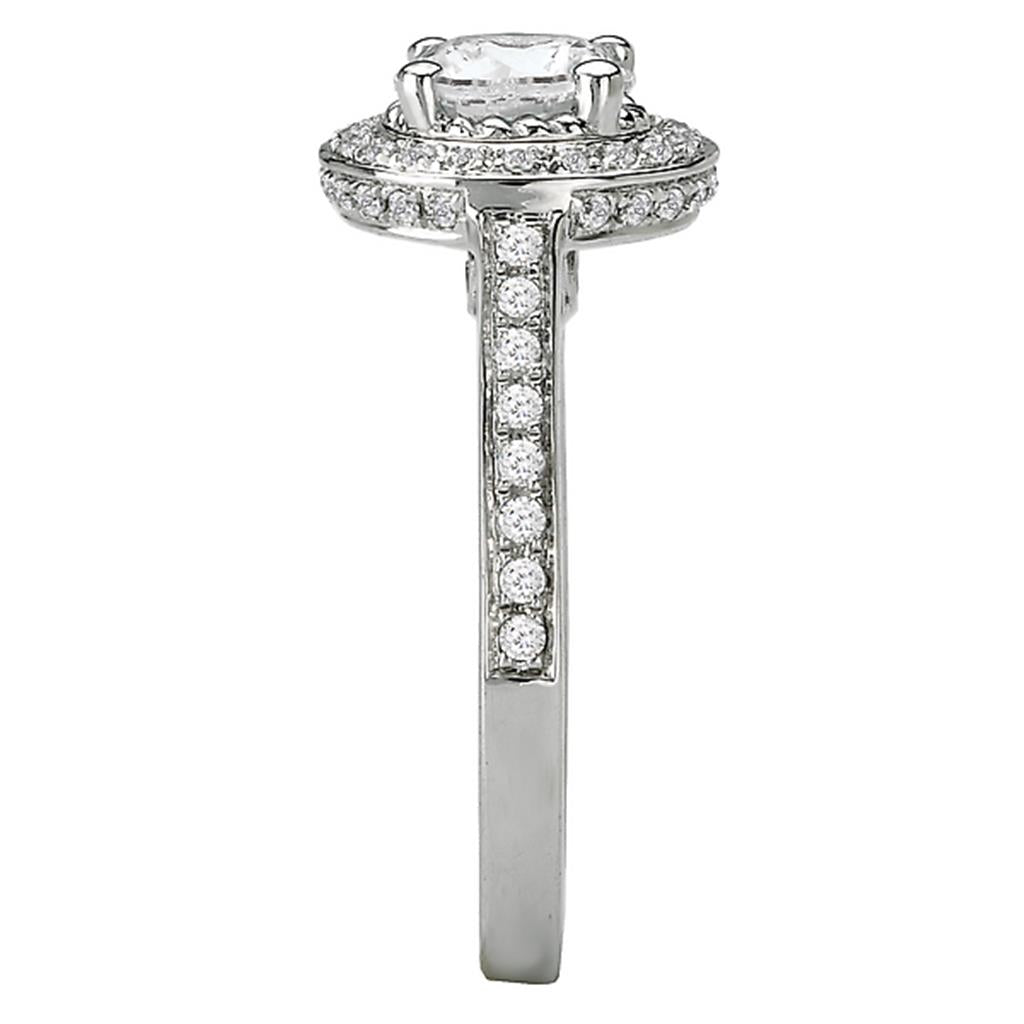 Contemporary Style Diamond Engagement Ring 14 KT White 
(Center Stone Not Included)