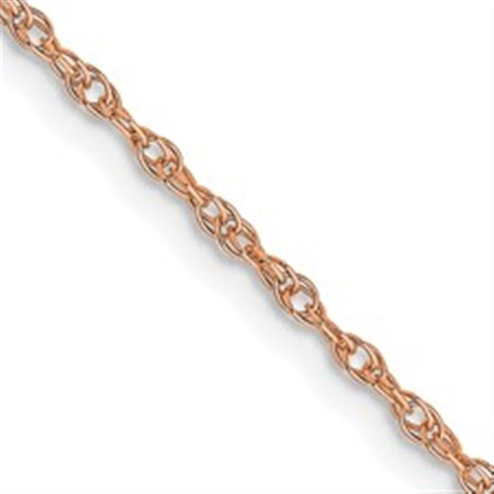 Loose Rope Link Chain 14 Karat Gold Rose 1.15 MM Wide 18' In Length