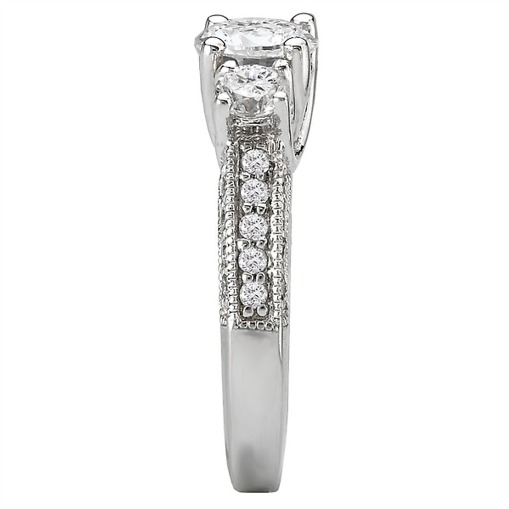 Vintage Style Diamond Engagement Ring 14 Karat Gold White 
(Center Stone Not Included)