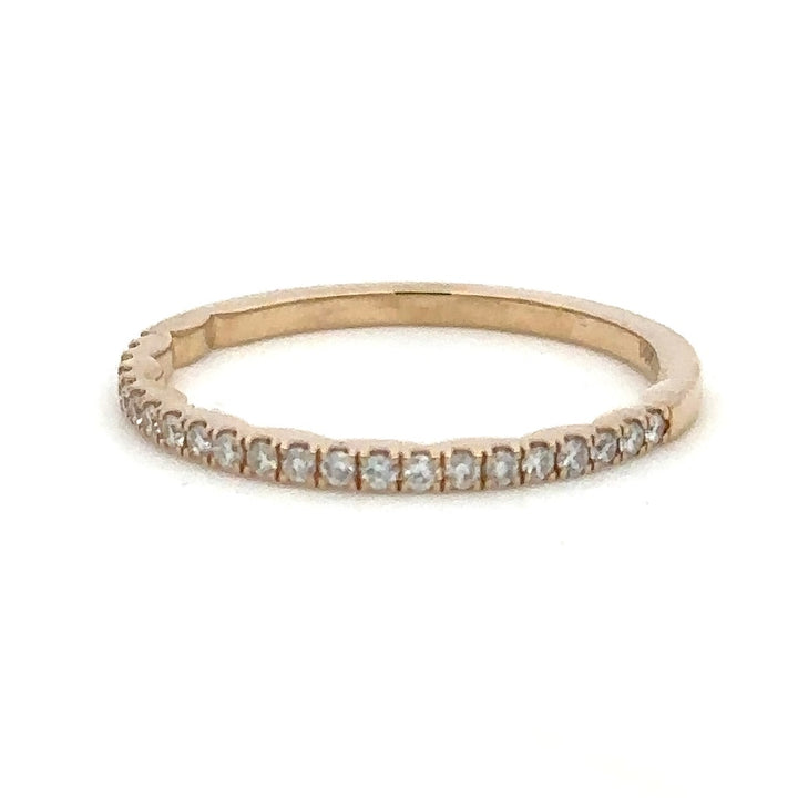 1/2 Anniversary Style Wedding Band 14 Karat Gold Yellow with Lab Diamonds size 6.75
