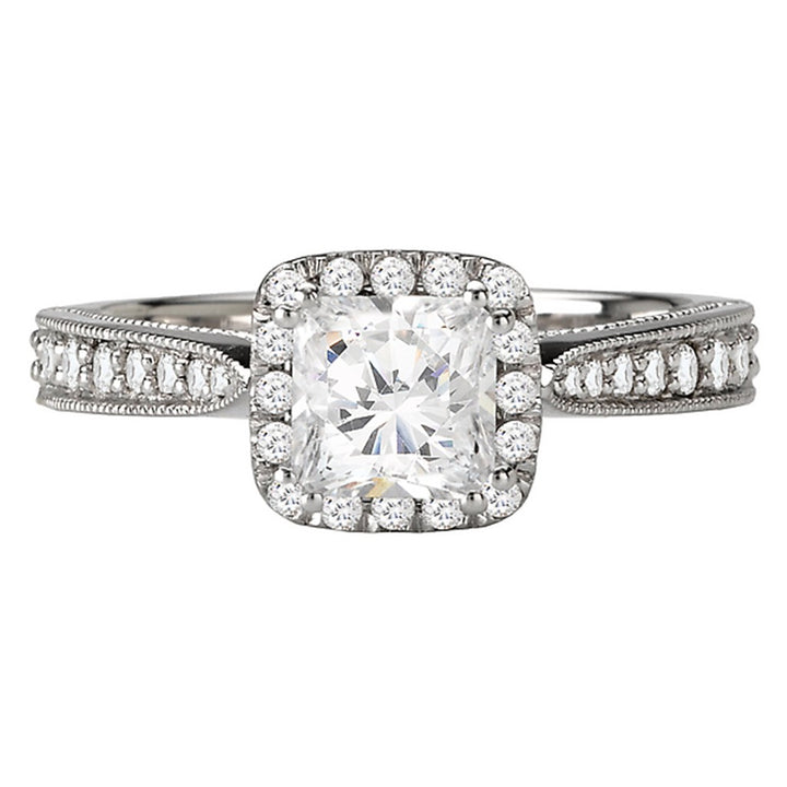 Halo Style Diamond Engagement Ring 14 Karat Gold White 
(Center Stone Not Included)