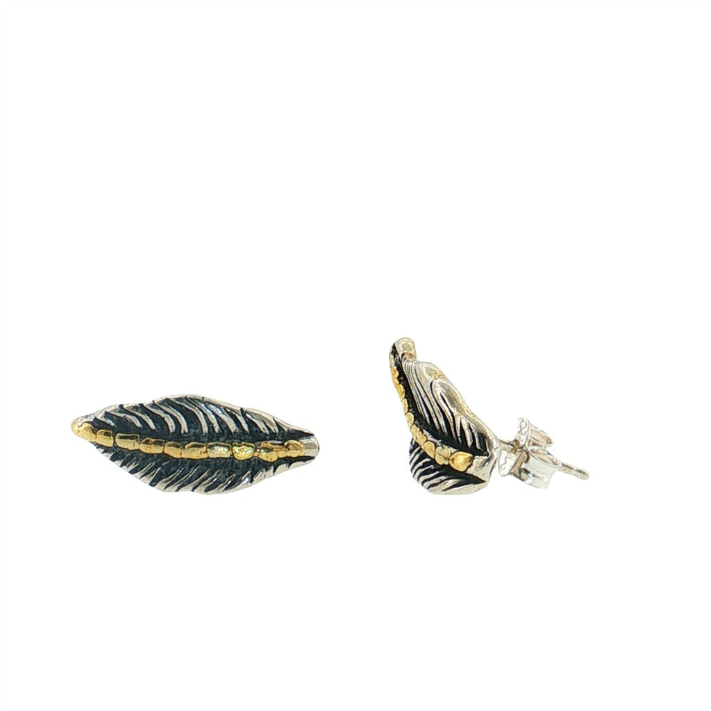 Sterling Silver Earrings Accented with Alaskan Gold Nuggets