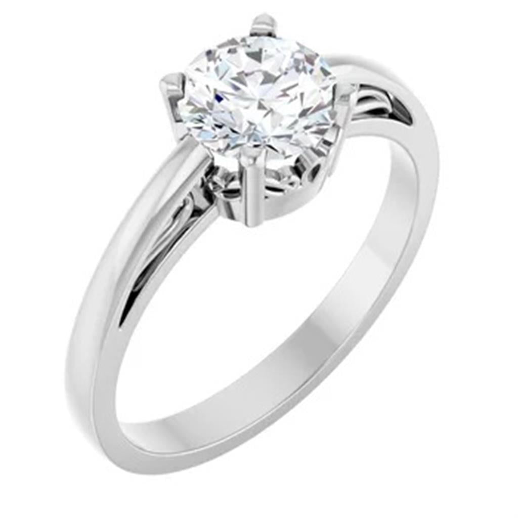 Solitare Style Diamond Engagement Ring14 KT White