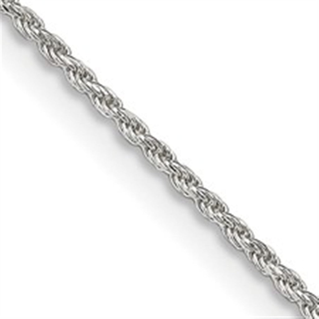Sterling Silver 1.1 MM Rope Chain 18" Long