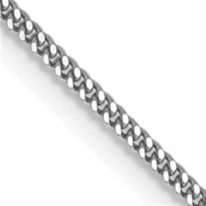 Curb Link Chain 14 Karat Gold White 1.3 MM Wide 20' In Length