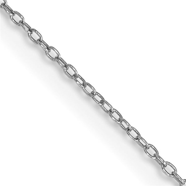 White Sterling Silver 1 MM Cable Chain 20" Long
