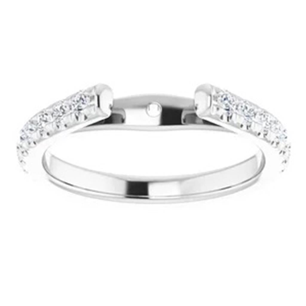 Solitare Accent Style Diamond Engagement Ring 14 Karat Gold White 
(Center Stone Not Included)