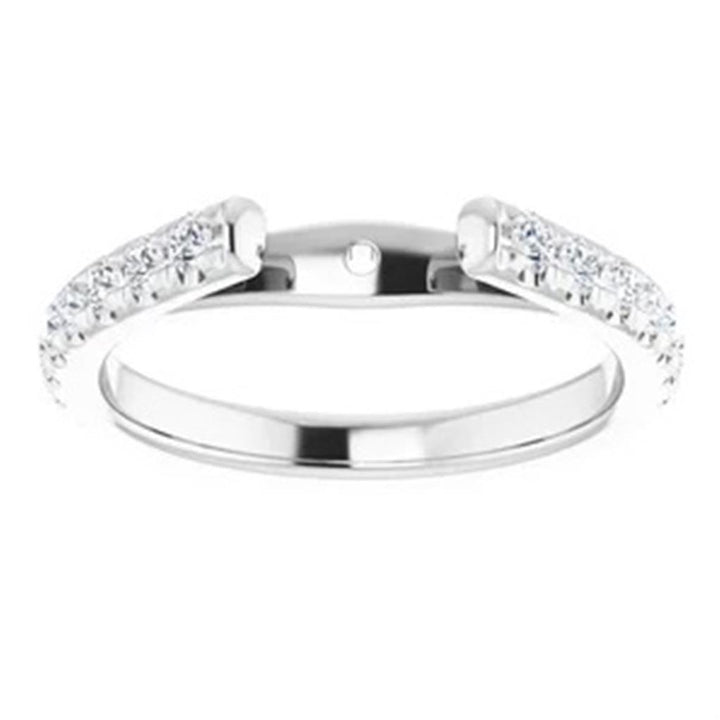 Solitare Accent Style Diamond Engagement Ring 14 Karat Gold White 
(Center Stone Not Included)