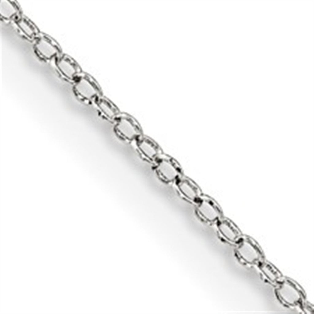 Sterling Silver 1 MM Cable Chain 16" Long